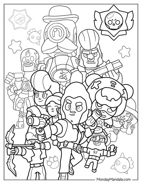 brawl stars ausmalbilder|Brawl Stars Coloring Pages (Free PDF Printables)